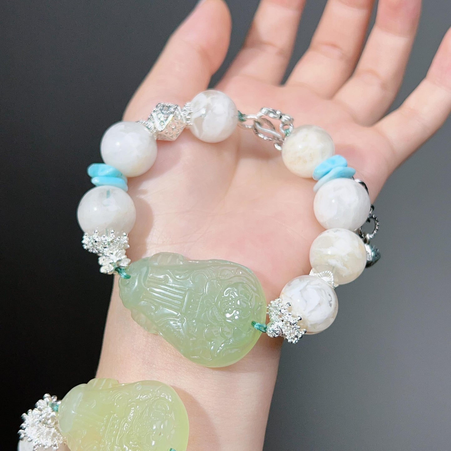 001 Large beads, high quality bracelet.