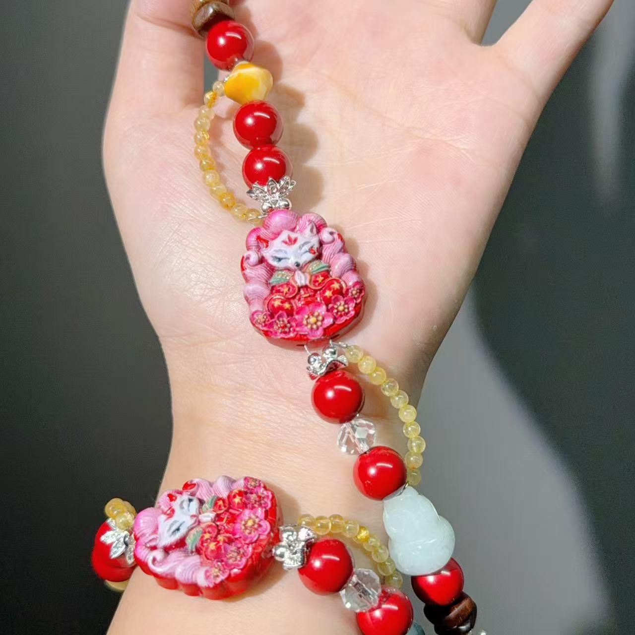 001 Large beads, high quality bracelet.