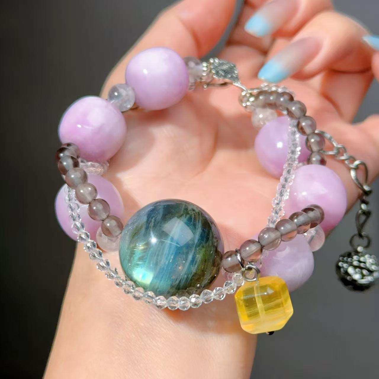 060 Kunzite Labradorite Obsidian 2025 Energy High Quality Fashion Jewelry Feng Shui Beads Magnetic Gift