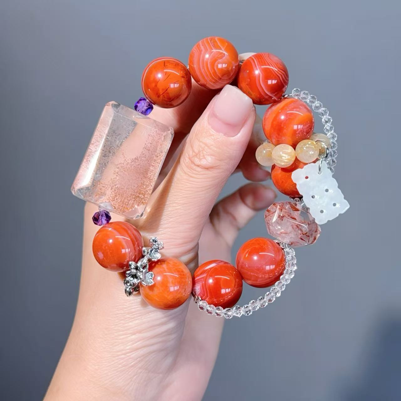 001 Large beads, high quality bracelet.