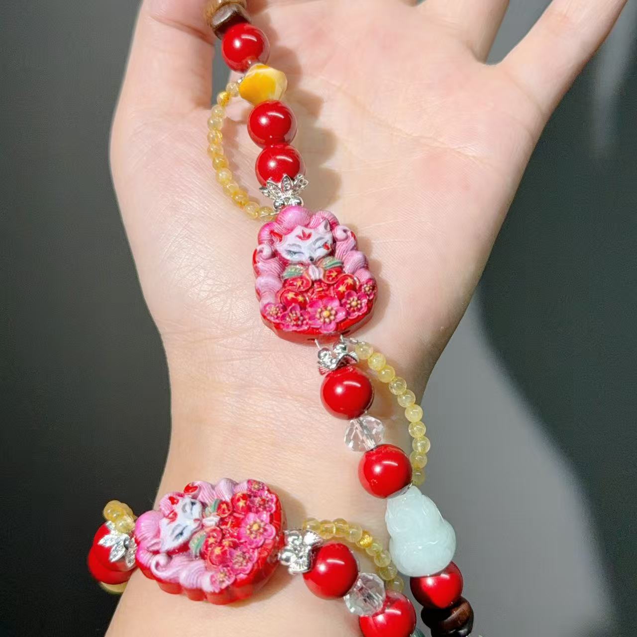 001 Large beads, high quality bracelet.