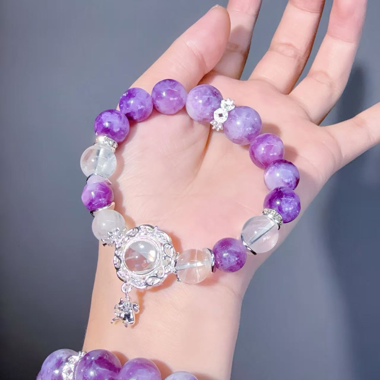 020 Mica Crystal Clear Quartz Lucky Charm Bracelet 2025 Energy High Quality Fashion Jewelry Feng Shui Magnetic Beads Bracelet Gift
