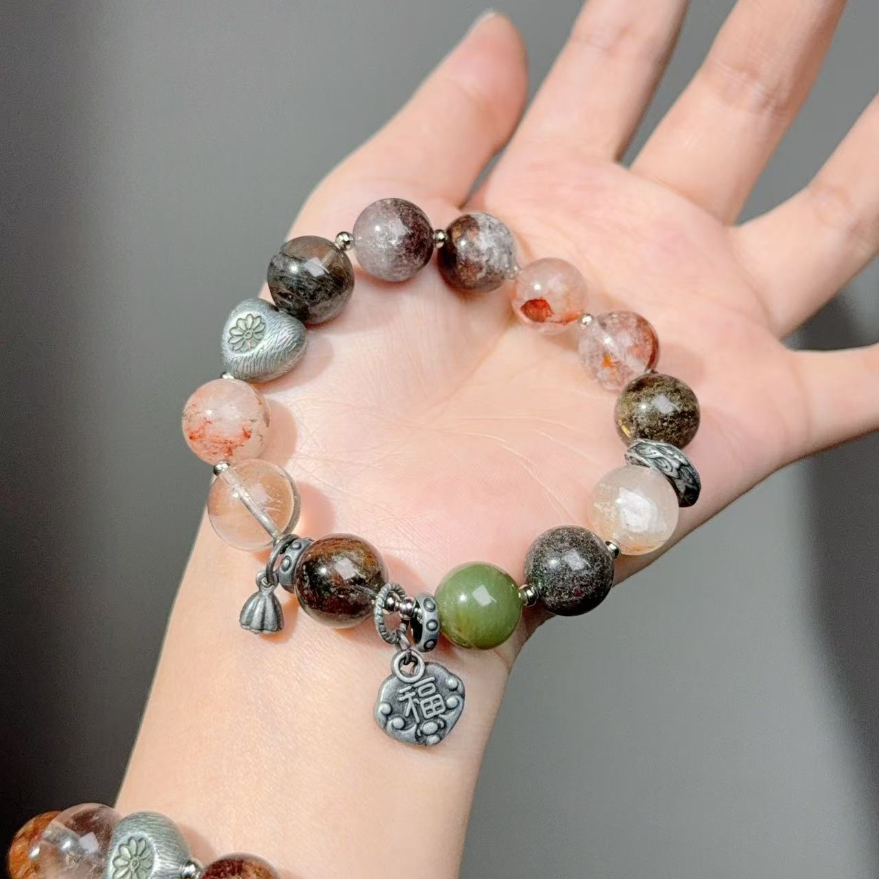 001 Large beads, high quality bracelet.