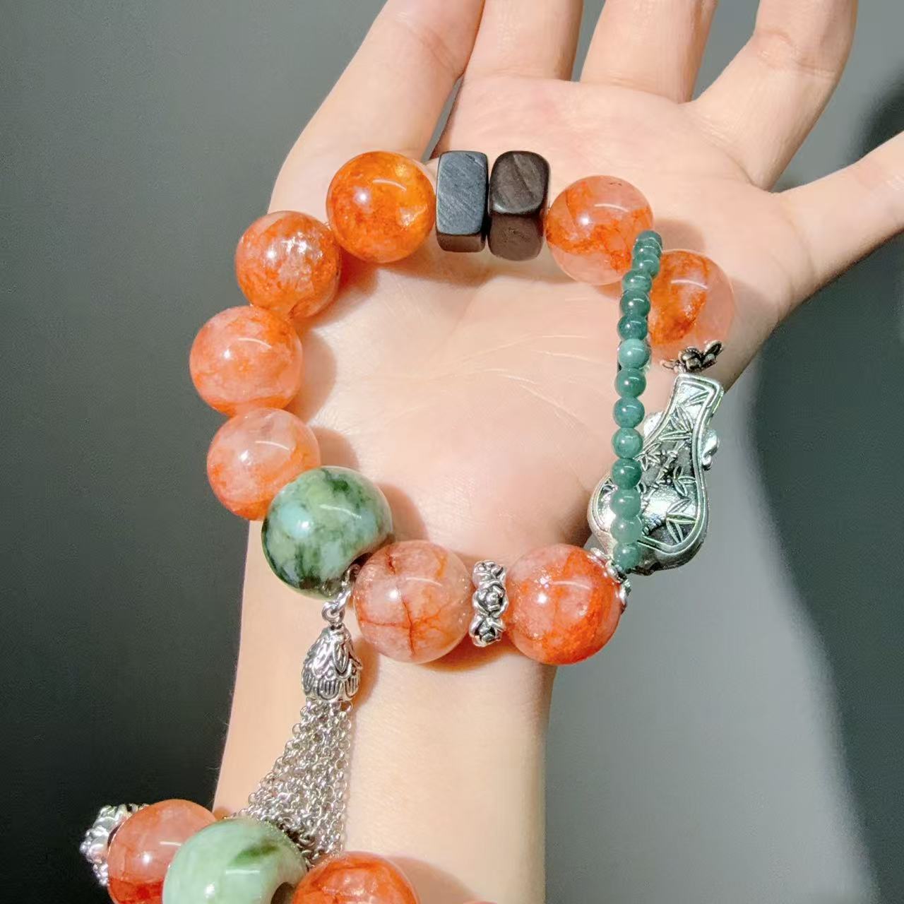 001 Large beads, high quality bracelet.