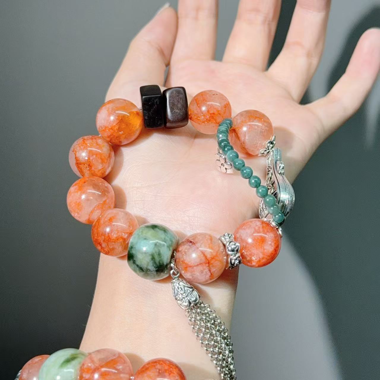 001 Large beads, high quality bracelet.