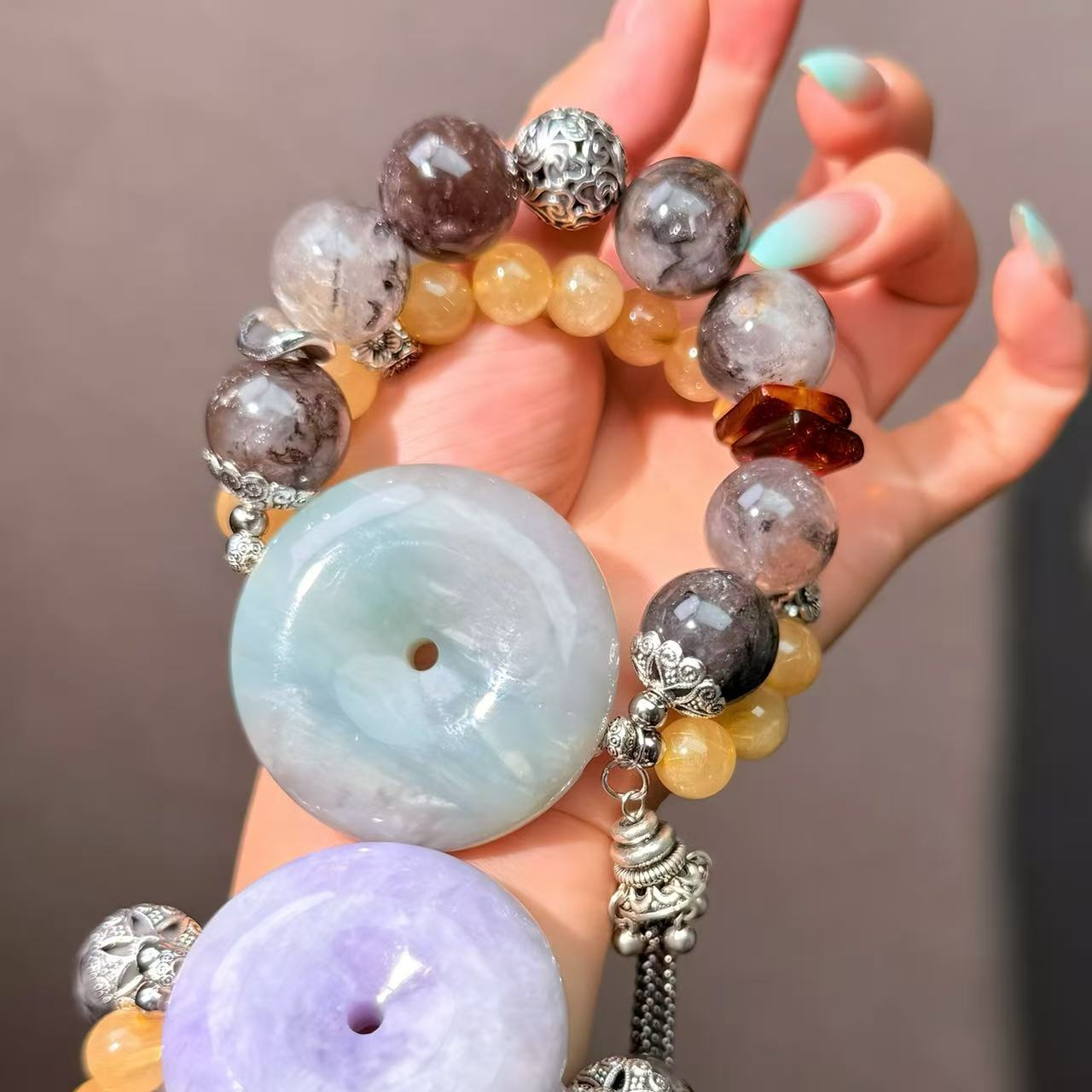 040 Strawberry Q Phantom Q Kyanite Bracelet 2025 Feng Shui Fashion Energy Magnetic High Quality Bracelet Gift