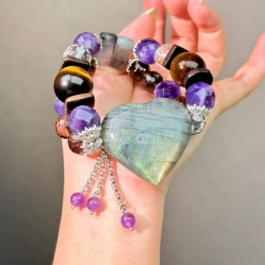 008 Labradorite Amethyst Tiger's Eye High Quality Fashion  Bracelet Gift Bead Bracelet Jewelry