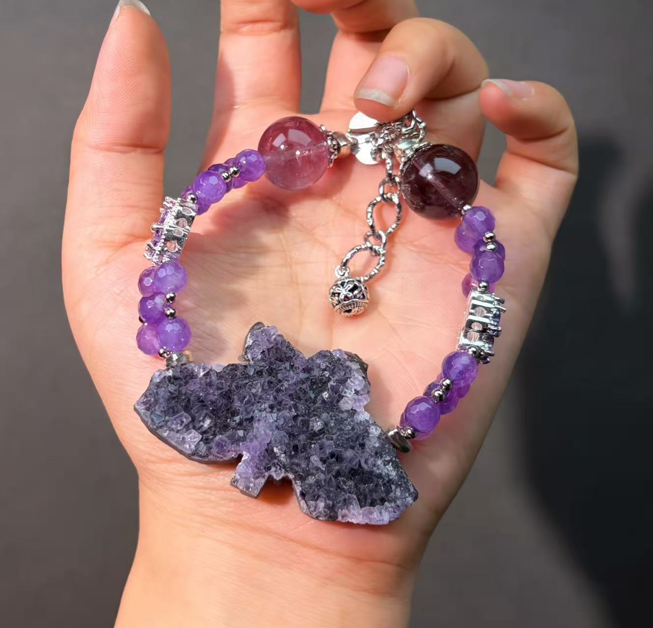 013 Amethyst Bracelet Energy High Quality Feng Shui Bracelet Magnetic Beads Fashion Jewelry Bracelet Gift