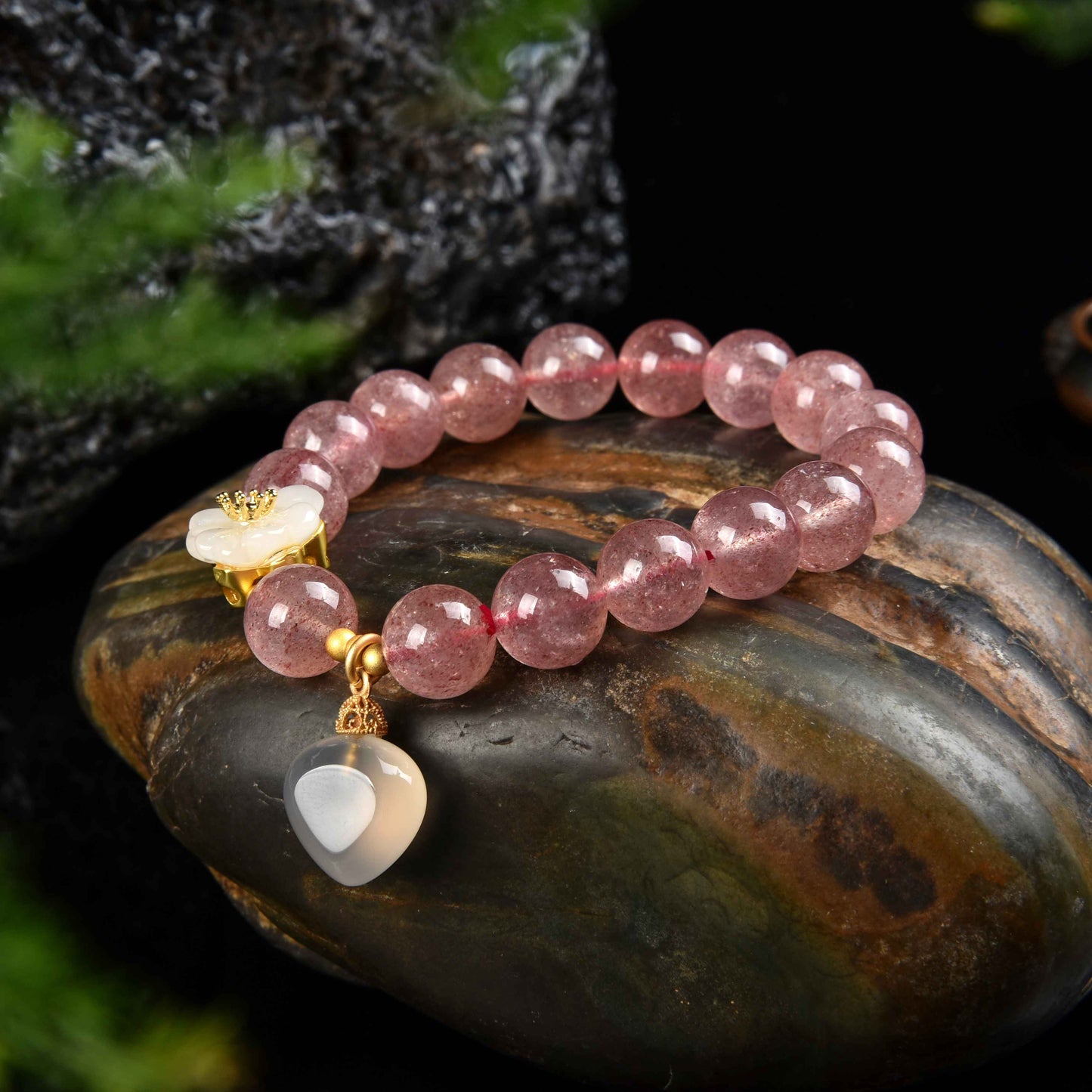 074 Strawberry Quartz Love Bracelet