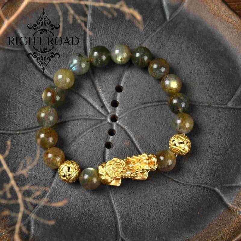 045 Labradorite Pixiu Bracelet Lucky Charm Bracelet 2025 Energy Feng Shui High Quality Bracelet