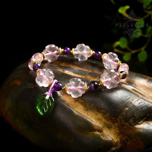 Lucky Charm Bracelet  2023 Energy Bracelet Natural Bead Bracelet Lucky Bracelet Fashion High Quality Rose Quartz Bracelet Amethyst to Attract Love