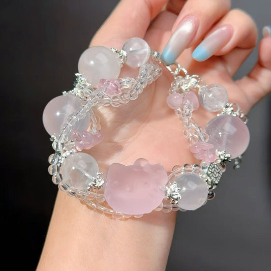 069 Rose Quartz Clear Quartz Bracelet 2025 Energy High Quality Bead Bracelet Fashion Magnetic Gift