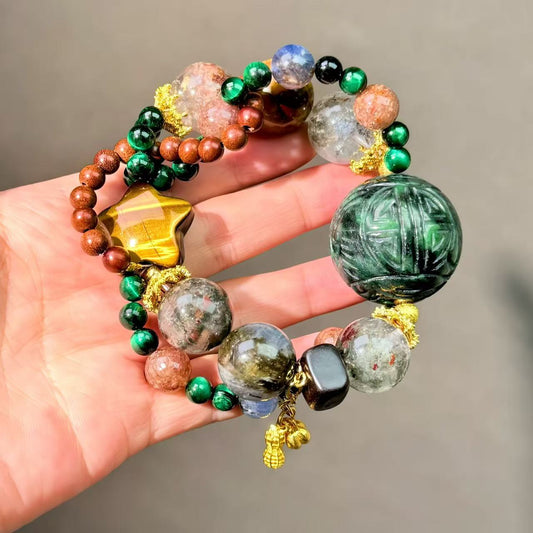 008 Jadeite Phantom Q Tiger's Eye High Quality Fashion  Bracelet Gift Bead Bracelet Jewelry
