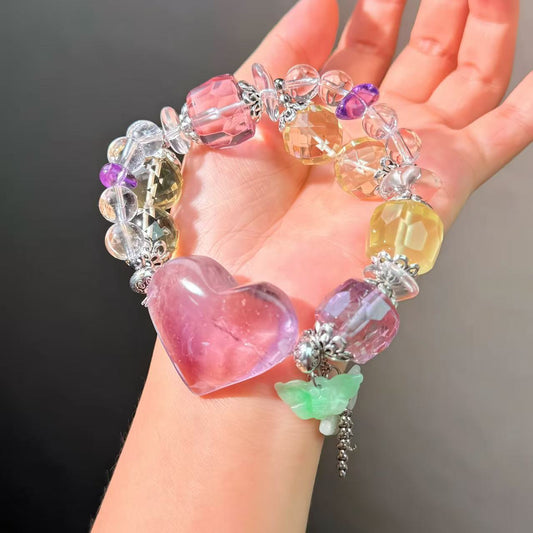 021 Amethyst Citrine Clear Quartz bracelet energy high quality fashion jewelry magnetic beads bracelet gift