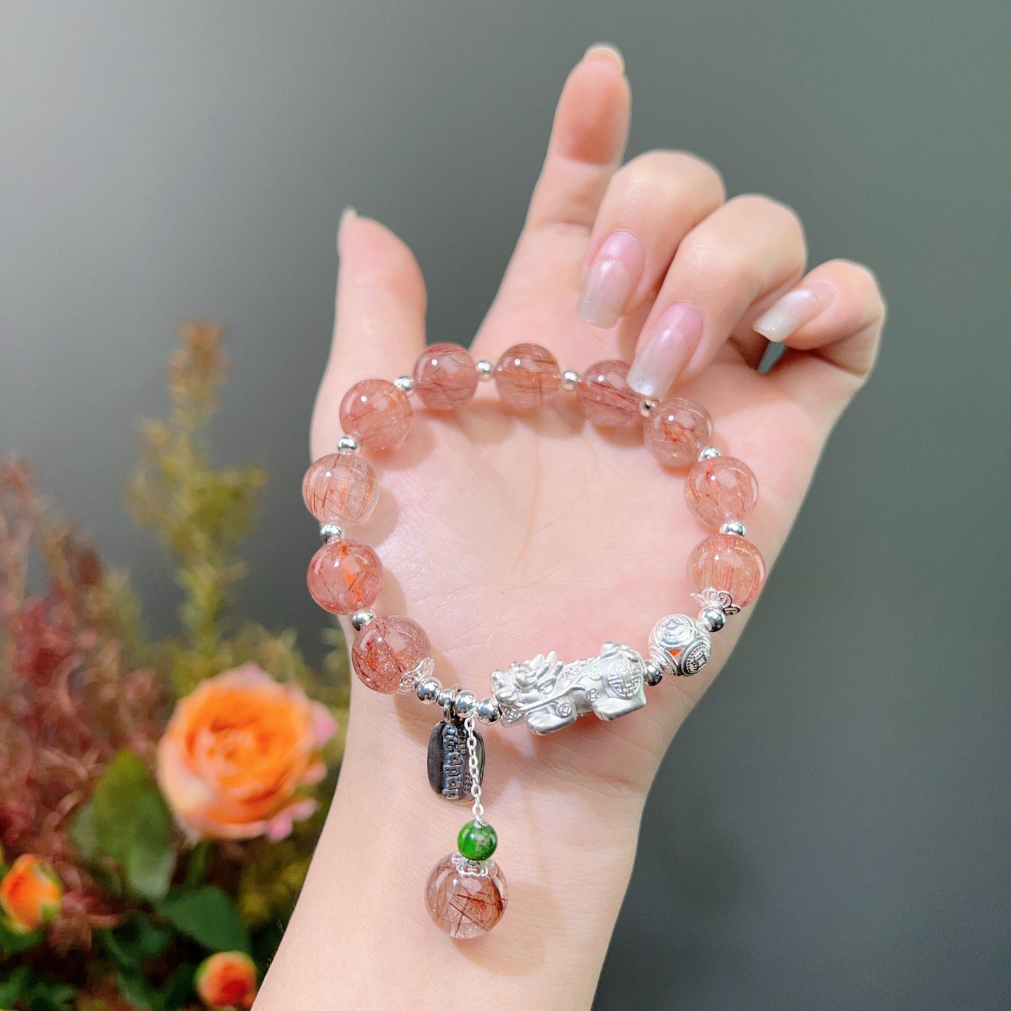 00 S925 Silver High Quality Crystal Jade Bracelet