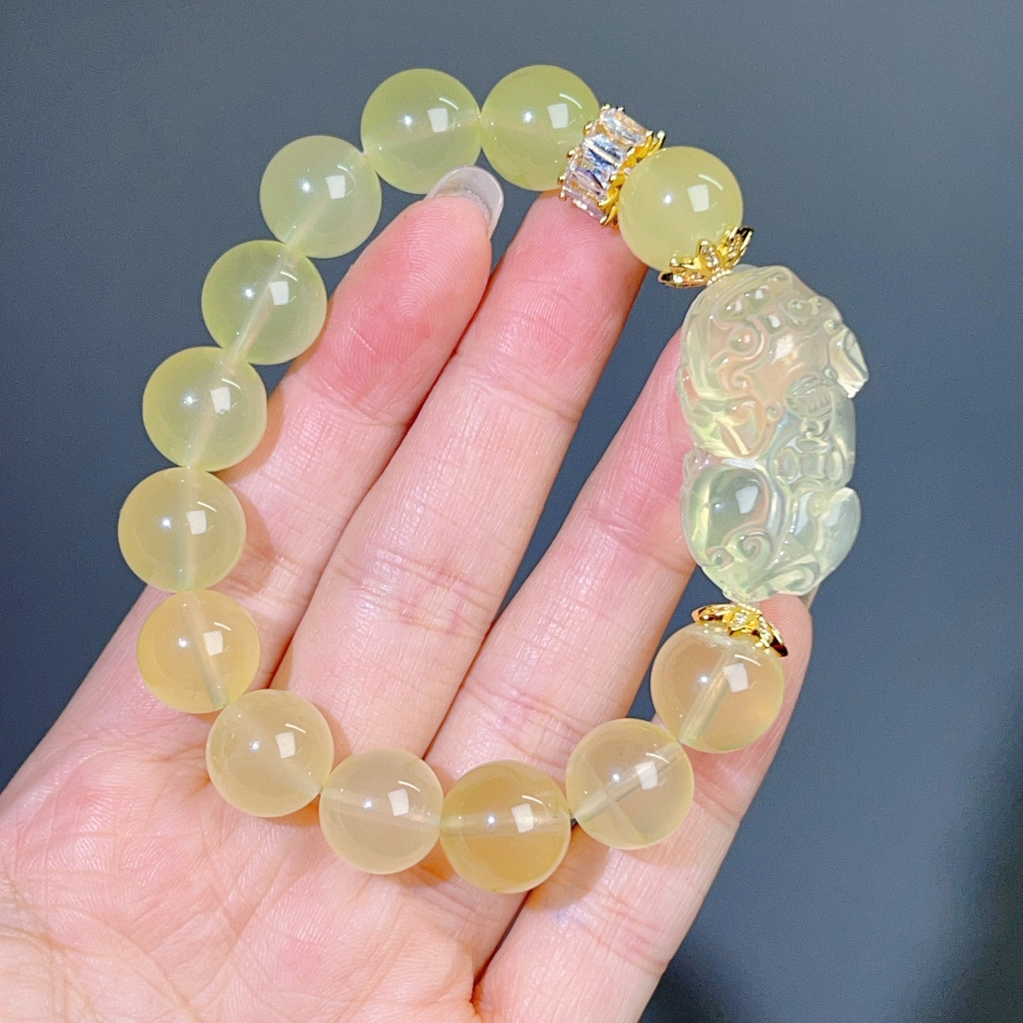 007 Citrine piyao bracelet lucky charm with certificate