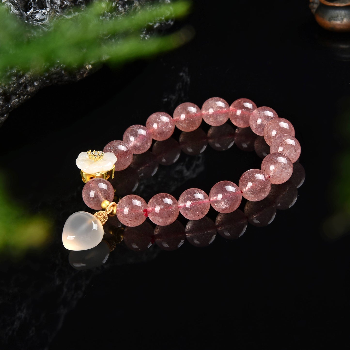 074 Strawberry Quartz Love Bracelet