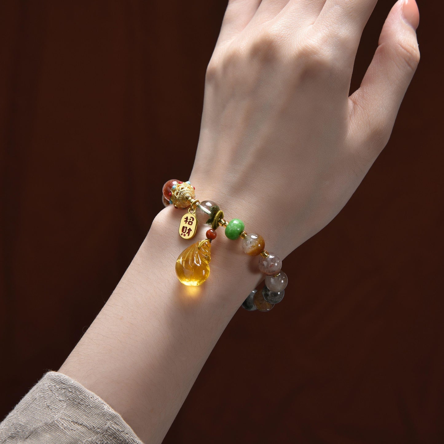 056 Garden Quartz Bracelet Lucky Charm