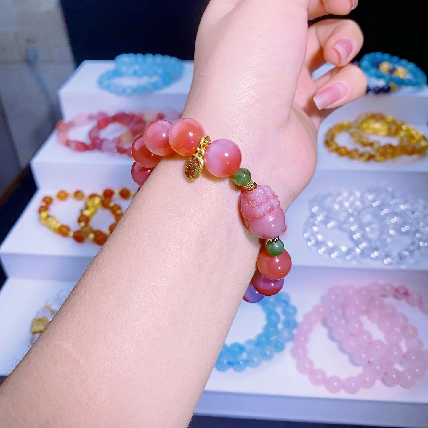 070 piyao salt source agate bracelet. Lucky charm with certificate