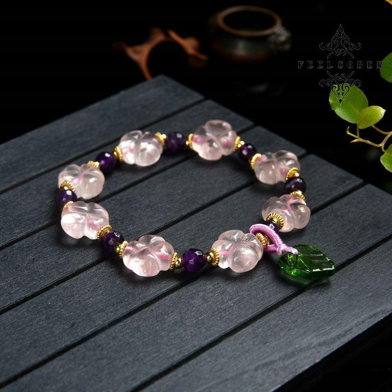 Lucky Charm Bracelet  2023 Energy Bracelet Natural Bead Bracelet Lucky Bracelet Fashion High Quality Rose Quartz Bracelet Amethyst to Attract Love