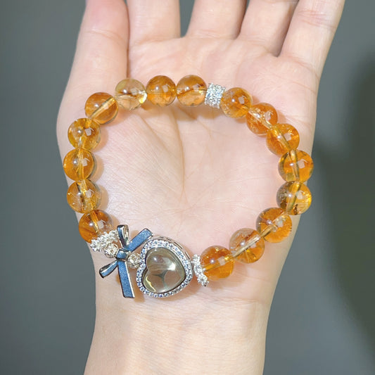 032 Citrine love bracelet. Lucky charm bracelet 2025 energy feng shui fashion high quality bracelet