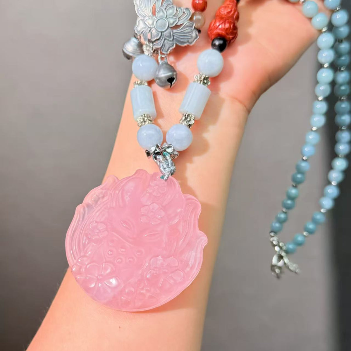 037 jadeite Lucky Charm Pendant2025 Energy High Quality Fashion Jewelry Feng Shui Beads Magnetic Gift