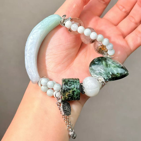 008 Seraphinite Jadeite Phantom Q High Quality Fashion  Bracelet Gift Bead Bracelet Jewelry