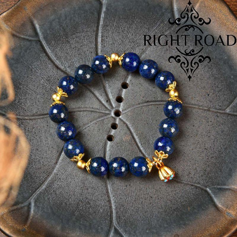 lucky charm bracelet lapis lazuli lotus root pendant bracelet energy feng shui beads healing fashion bracelet