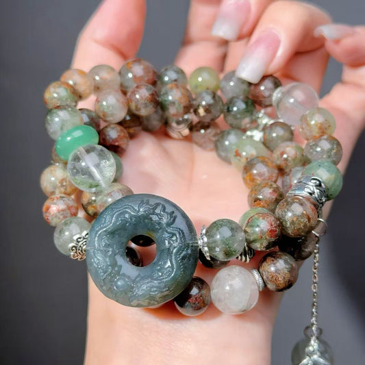 013 Phantom Quartz Serpentine Bracelet 2025 Energy High Quality Feng Shui Bracelet Magnetic Beads Fashion Jewelry Bracelet Gift