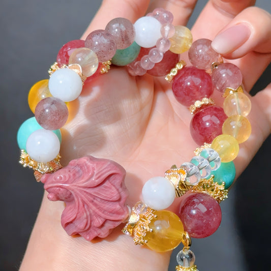014 Jadeite Garnet Bracelet 2025 Energy High Quality Fashion Jewelry Feng Shui Beads Magnetic Gift