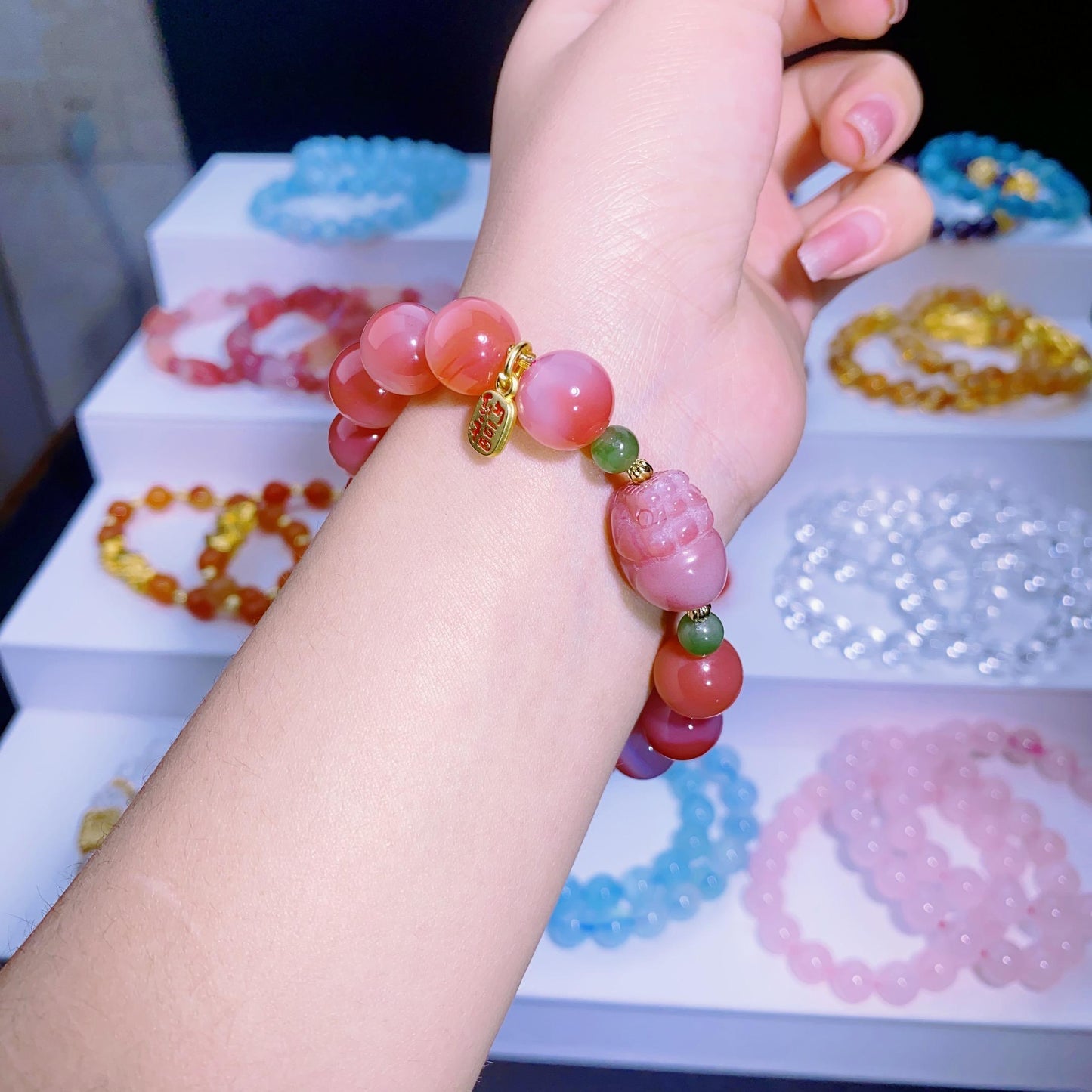 070 piyao salt source agate bracelet. Lucky charm with certificate