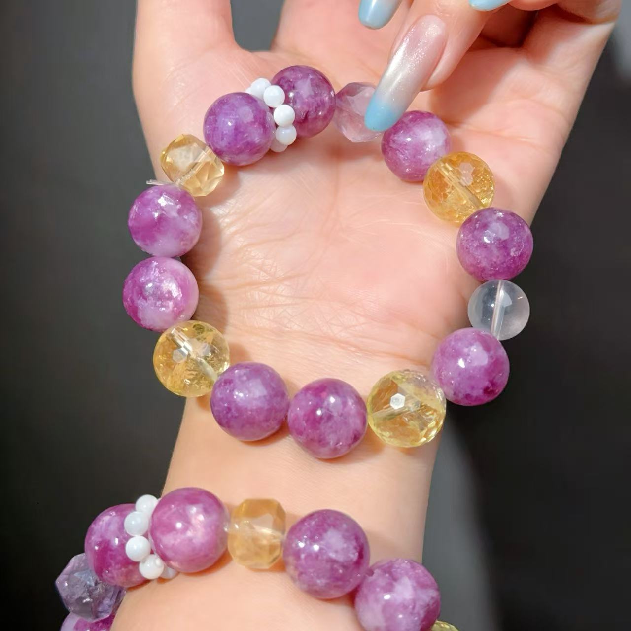 014 Mica Quartz Citrine Milky Quartz Bracelet 2025 Energy High Quality Fashion Jewelry Feng Shui Beads Magnetic Gift228