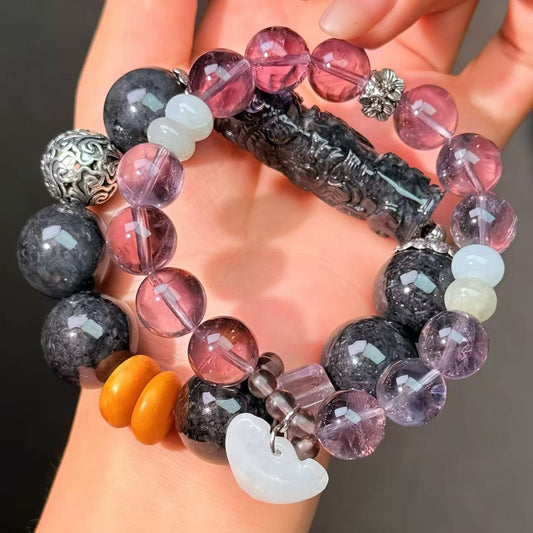 063 Jadeite Amethyst Bracelet 2025 Fashion Energy High Quality Magnetic Bracelet Gift