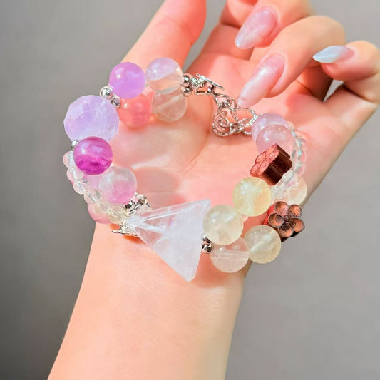 008 Amethyst Fluorite Citrine High Quality Fashion  Bracelet Gift Bead Bracelet Jewelry
