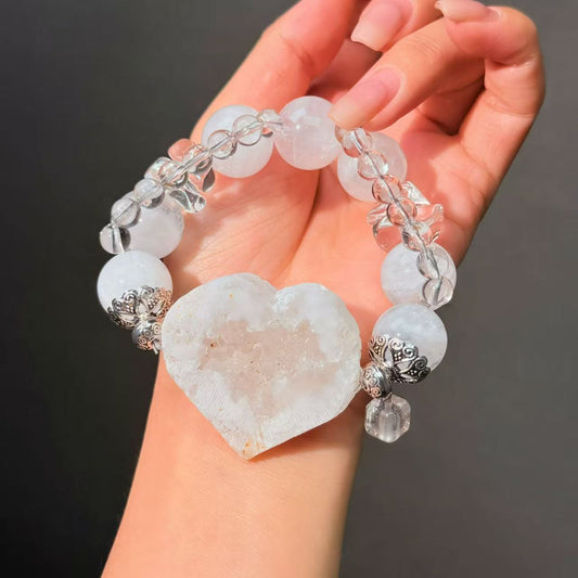 022 Clear Quartz Phantom Quartz Bracelet 2025 Energy High Quality Fashion Jewelry Magnetic Beads Bracelet Gift