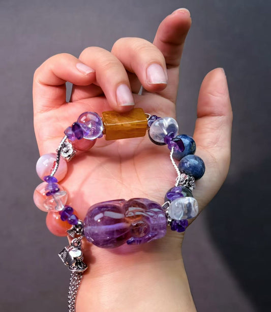 072 Agate Kyanite Ametrine Bracelet Crystal Bracelet Gift