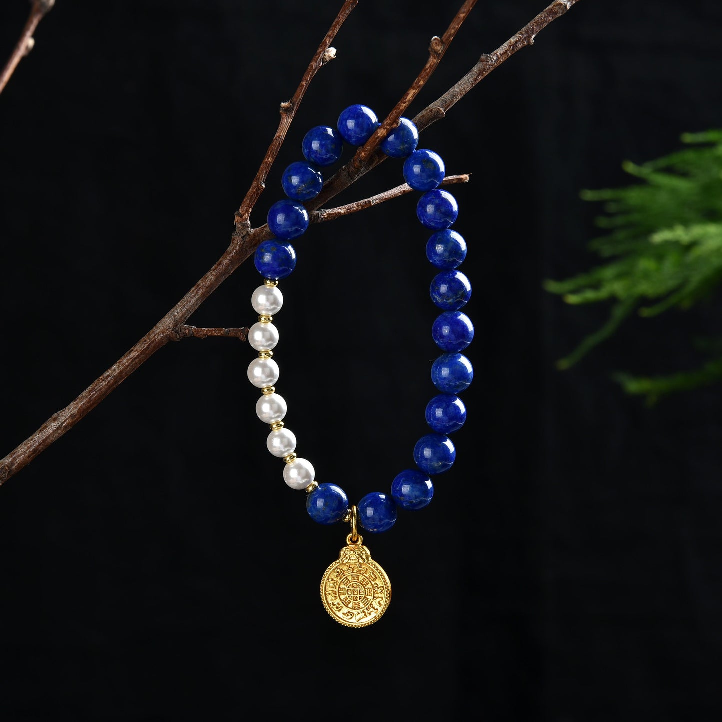 Lapis Lazuli Bracelet Bagua