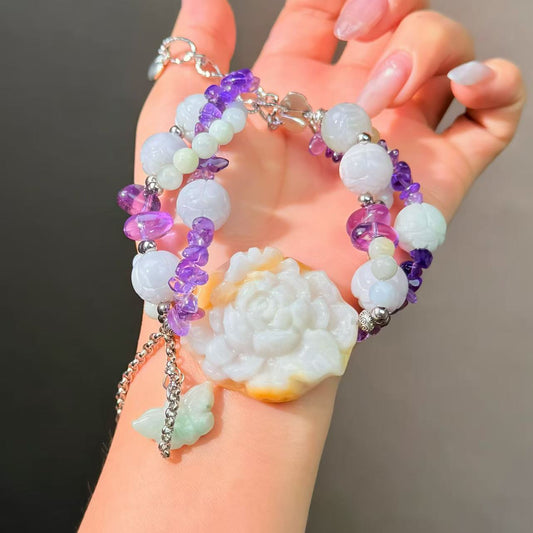 063 Jadeite Amethyst High Quality Magnetic Bracelet Gift