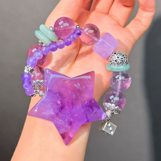 003 Amethyst  Jadeite Bracelet 2025 Energy Beads Bracelet Fashion Magnetic Crystal Jewelry Bracelet 2025 Energy Beads Bracelet Fashion Magnetic Crystal Jewelry