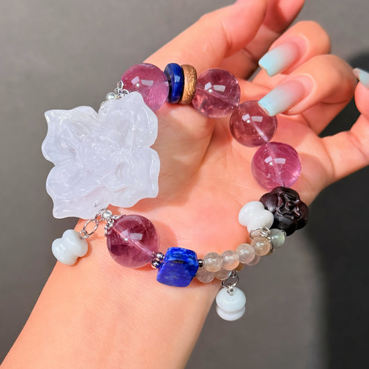 021 Amethyst Jadeite Moonstone bracelet energy high quality fashion jewelry magnetic beads bracelet gift