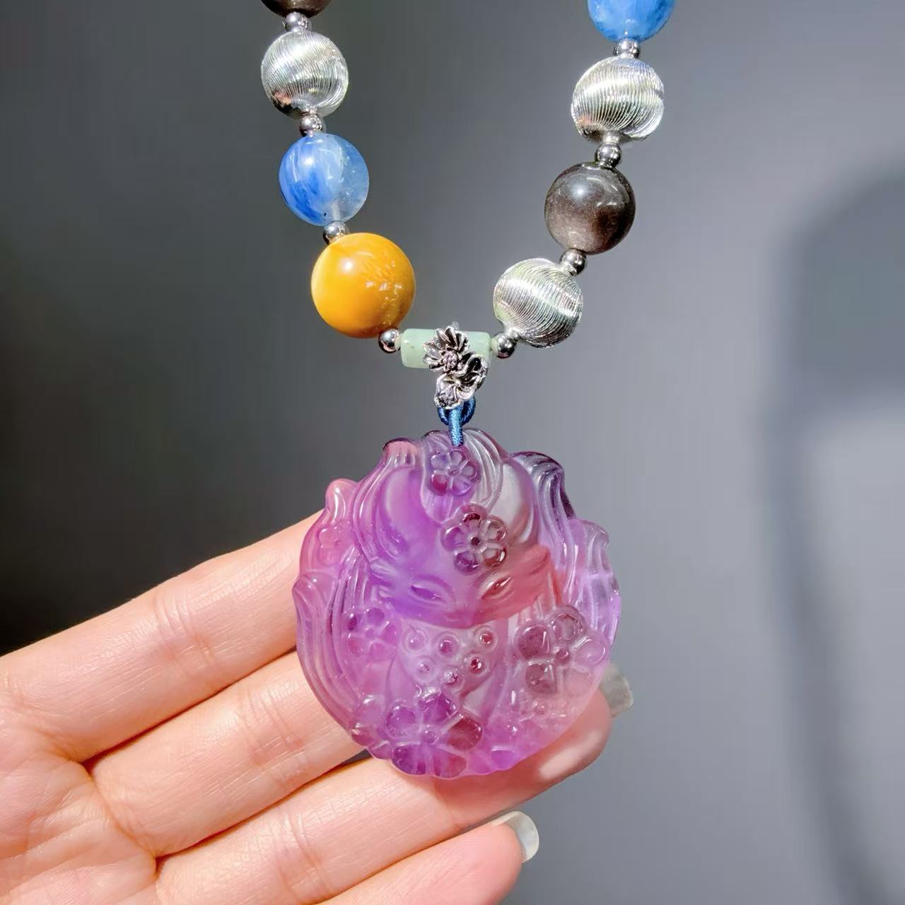 037 jadeite Lucky Charm Pendant2025 Energy High Quality Fashion Jewelry Feng Shui Beads Magnetic Gift