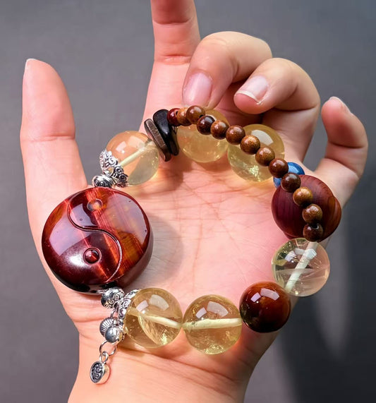 002 Citrine Tiger's Eye  bracelet lucky DIY bracelet