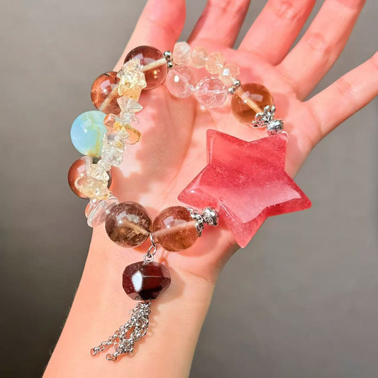 025 Jadeite Amethyst Agate Lucky Charm Bracelet Energy Feng Shui Bring Love Magnetic Gift