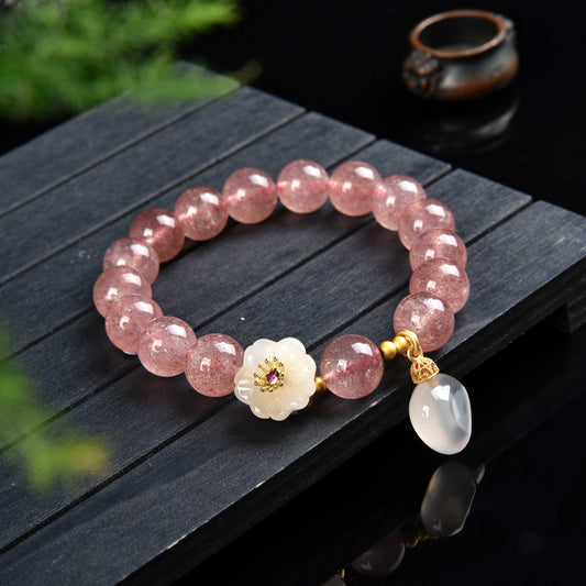 074 Strawberry Quartz Love Bracelet