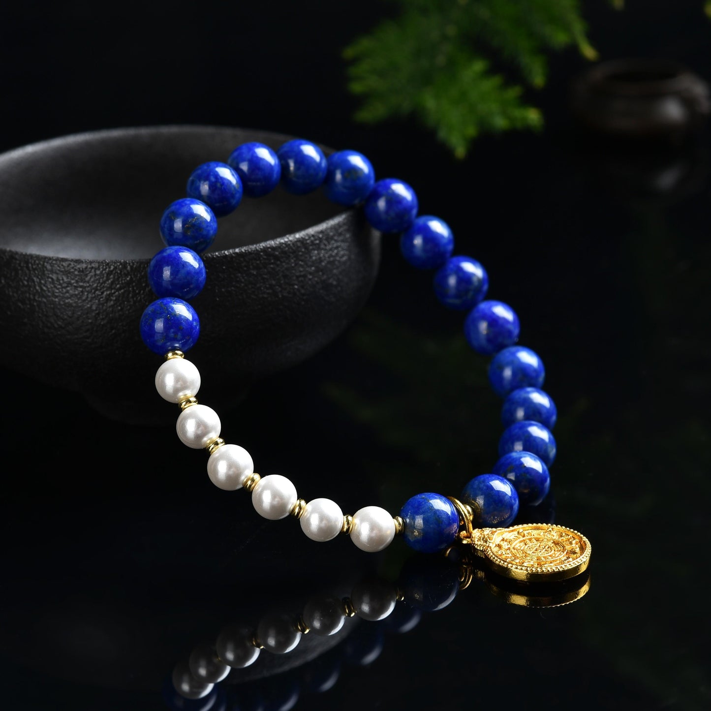 Lapis Lazuli Bracelet Bagua