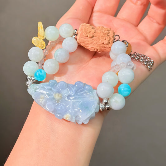 030 Jadeite Citrine Amazonite Bracelet Energy High Quality Fashion Jewelry Feng Shui Beads Bracelet Gift