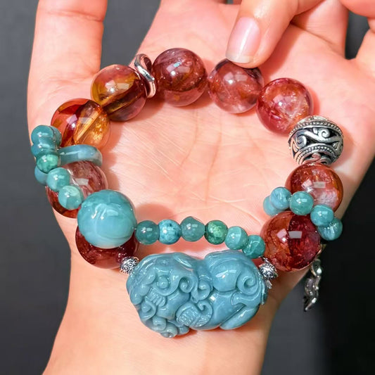 003 Hematoid Q  Jadeite  Bracelet Energy Beads Bracelet Fashion Magnetic Crystal Jewelry Bracelet Energy Beads Bracelet Fashion Magnetic Crystal Jewelry