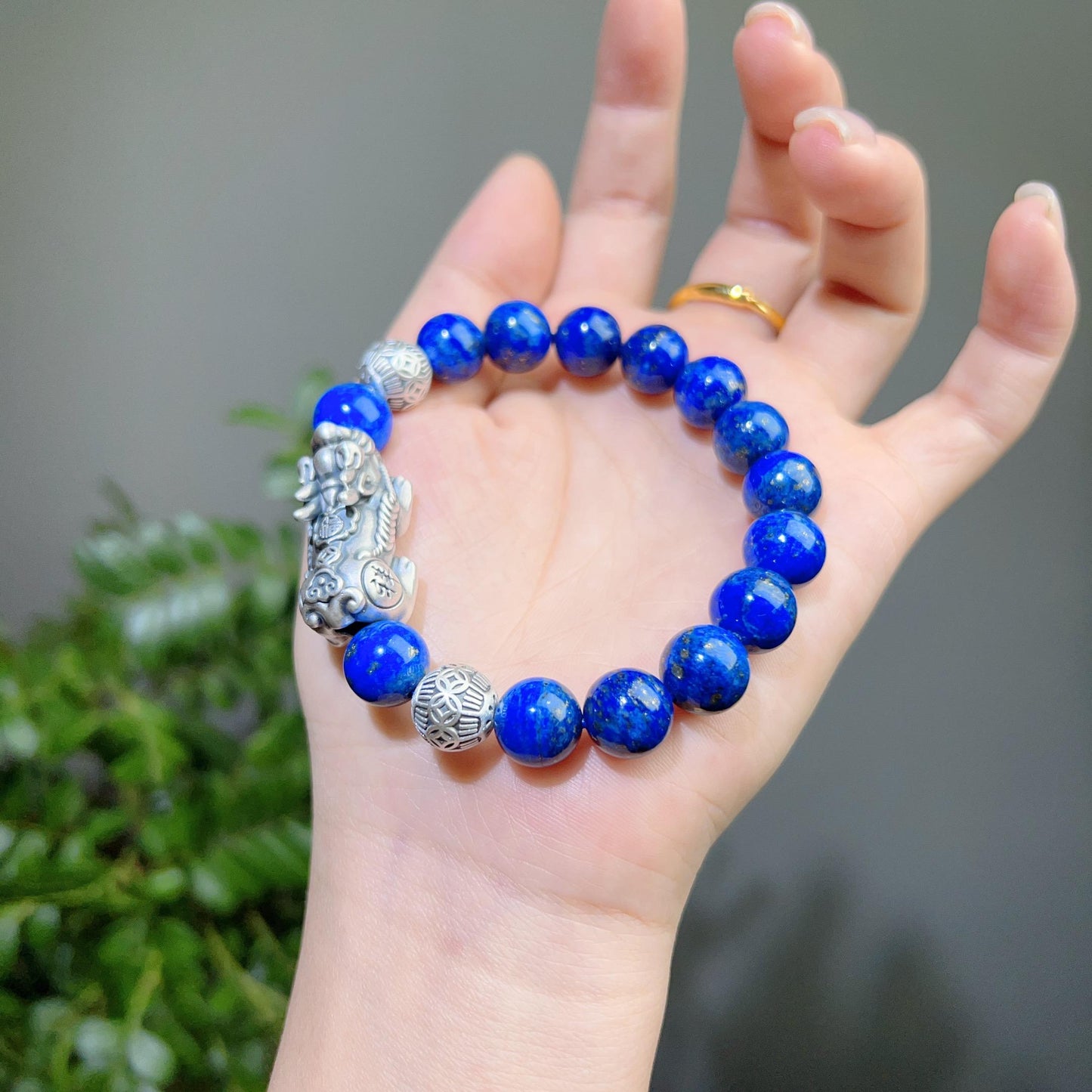 0121 S925 silver lapis lazuli piyao bracelet. High quality natural lucky charm bracelet 2025