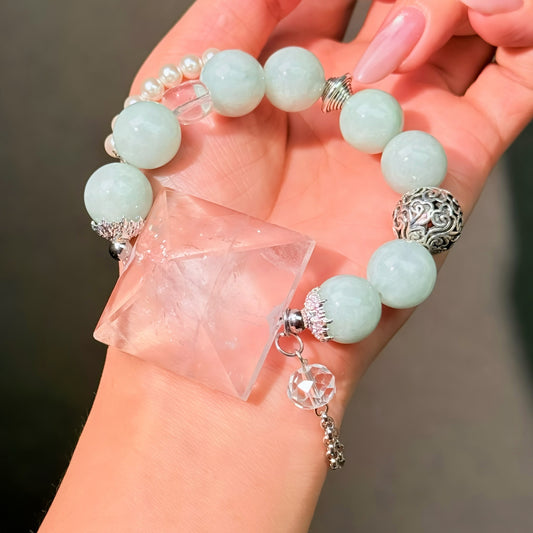 022 Jadeite Phantom Q Clear Quartz High Quality Fashion Jewelry Feng Shui Magnetic Beads Bracelet Gift