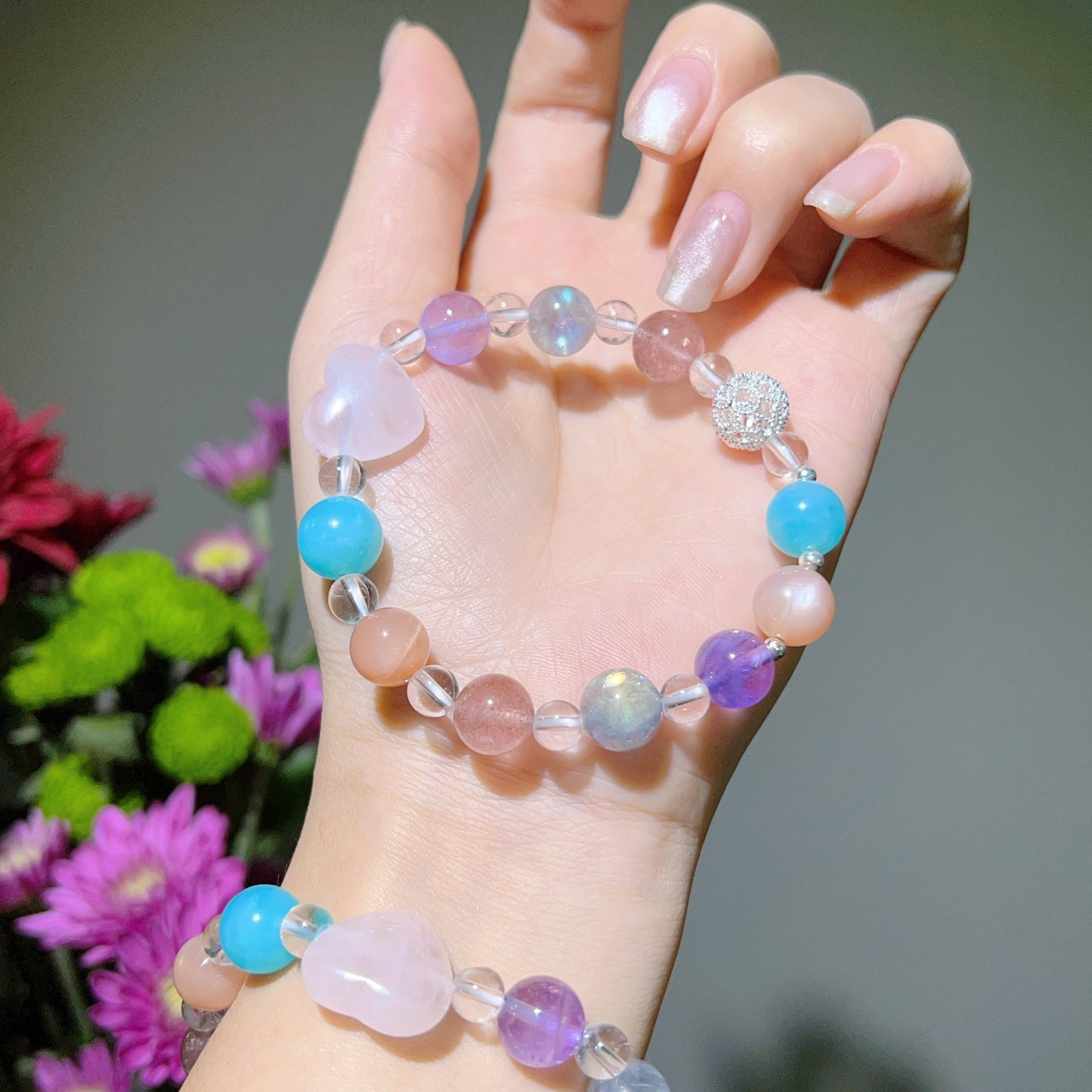 027 All in one bracelet high quality fashion cute lucky charm bracelet 2025 magnetic energy feng shui bracelet